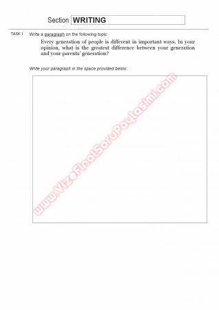 Okan Üniversitesi İngilizce Muafiyet Soruları -2