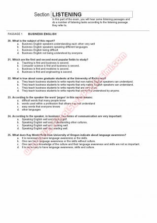 Okan Üniversitesi İngilizce Muafiyet Soruları -2