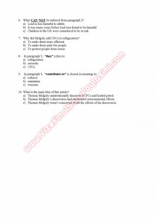 Özyeğin Üniversitesi İngilizce Muafiyet Soruları