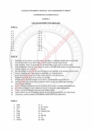 Uludağ Üniversitesi İngilizce Muafiyet Soruları