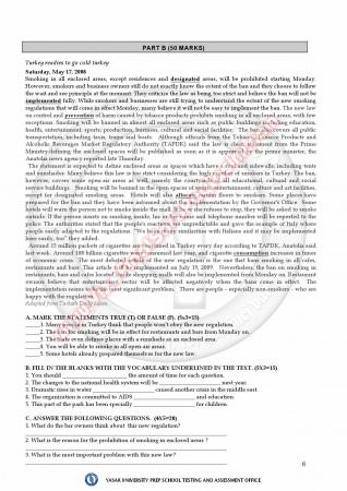 Uludağ Üniversitesi İngilizce Muafiyet Soruları