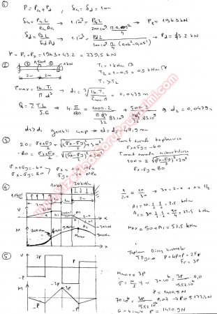 Cisimlerin Dayanımı 1 Final Soruları Ve Cevapları 2006