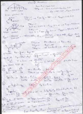 Cisimlerin Dayanımı 1 Vize Soruları Ve Cevapları -2008