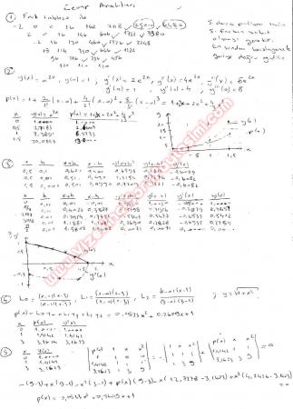 Sayısal Analiz Yaz Okulu Vize Soruları Ve cevapları -2007