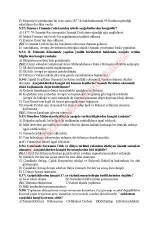 Atatürk İlkeleri Ve İnkılap Tarihi 1 Sınav Soruları