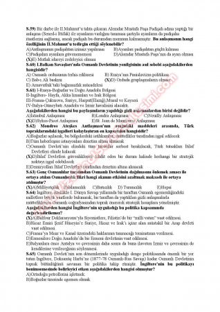 Atatürk İlkeleri Ve İnkılap Tarihi 1 Sınav Soruları