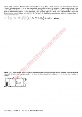 Yüksek  Gerilim Tekniği Final Soruları -2010