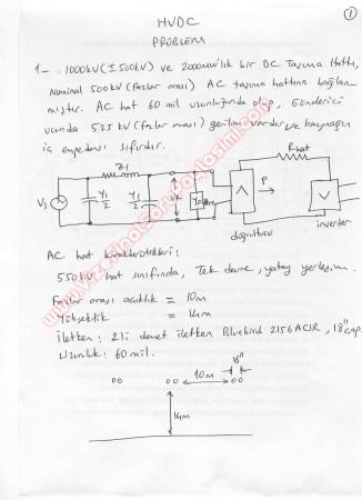 Yüksek Gerilimli Doğru Akımla Enerji İletimi vize Soruları