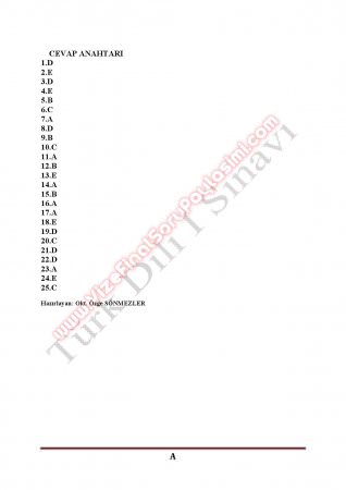 Türk Dili Ve Edebiyatı -1 Final Soruları -2013