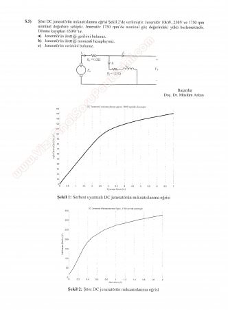 Elektrik Makinaları -1 Final Soruları -2012