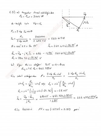 Elektrik Makinaları -2 Final Soruları -2012