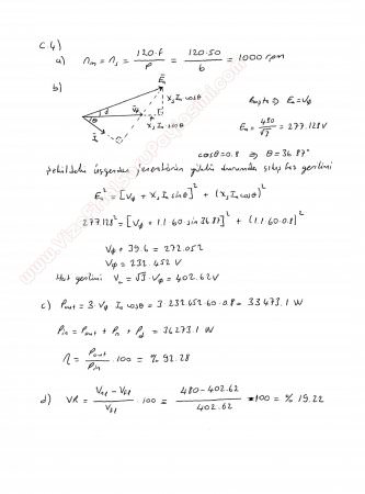 Elektrik Makinaları -2 Final Soruları -2012