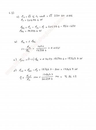 Elektrik Makinaları -2 Final Soruları -2012