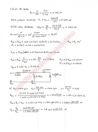 Elektrik Makinaları -2 Final Soruları -2013