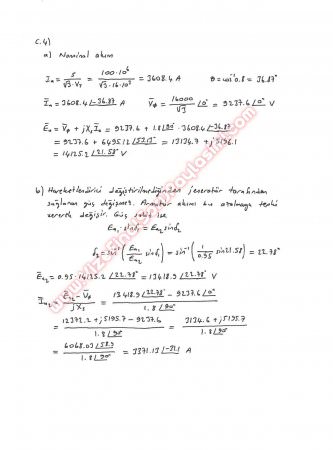 Elektrik Makinaları -2 Final Soruları -2013