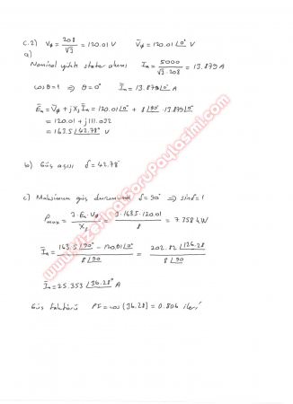Elektrik Makinaları -2 Vize Soruları -2014