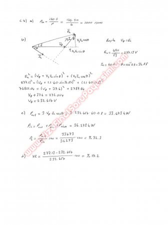 Elektrik Makinaları -2 Vize Soruları -2013
