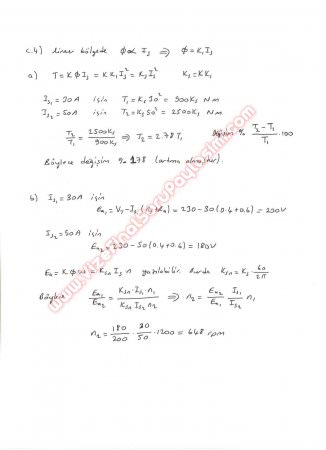 Elektrik Makinaları -2 Vize Soruları -2014