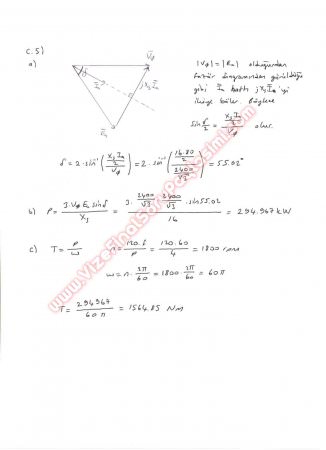 Elektrik Makinaları -2 Vize Soruları -2014