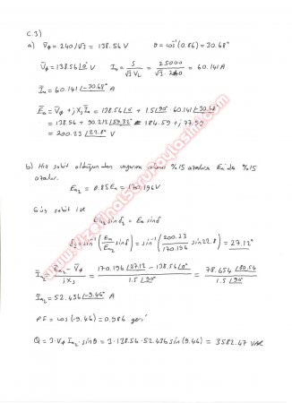 Elektrik Makinaları -2 Vize Soruları -2014