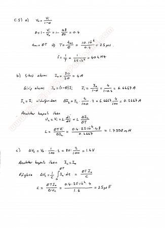 Güç Elektroniği Final Soruları Çözümleri -2014