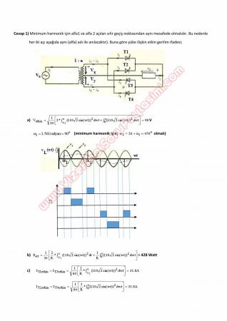 Güç Elektroniği Devreleri Final Soruları ve Cevapları -2015