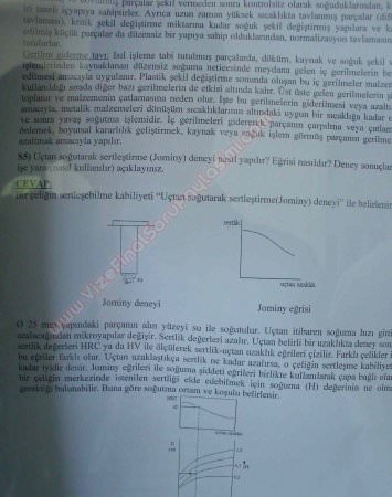 Malzeme -2 Vize Soruları ve Cevapları