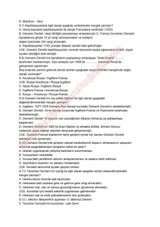 Atatürk İlkeleri ve İnkilap Tarihi -1 Final Soruları