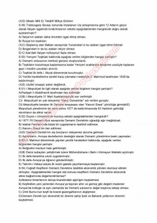 Atatürk İlkeleri ve İnkilap Tarihi -1 Final Soruları