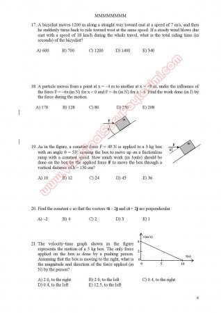 Fizik-1 Vize Soruları - Physics-1 Midterm Questions