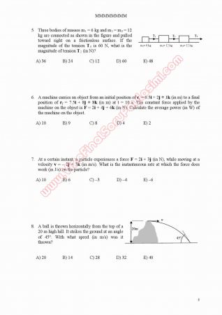 Fizik-1 Vize Soruları - Physics-1 Midterm Questions