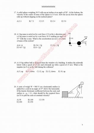 Fizik-1 Final Soruları - Physics-1 Final Questions