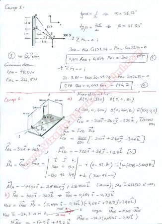 Statik Dersi Vize Soruları Cevapları - Endüstri Mühendisliği