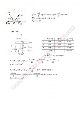 Statik Dersi Final Soruları ve Çözümleri - End. Müh.
