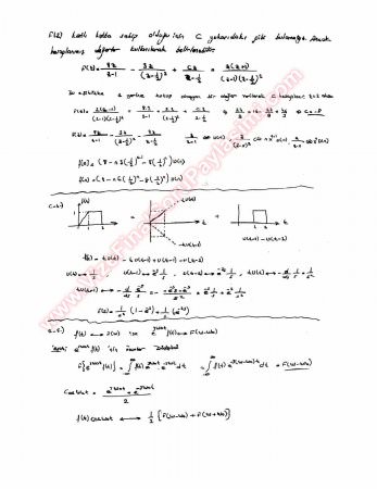 Sinyaller Ve Sistemler Mazeret Soruları Ve Çözümleri