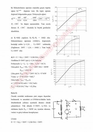 Elektrik Makinaları Çözümlü Soruları