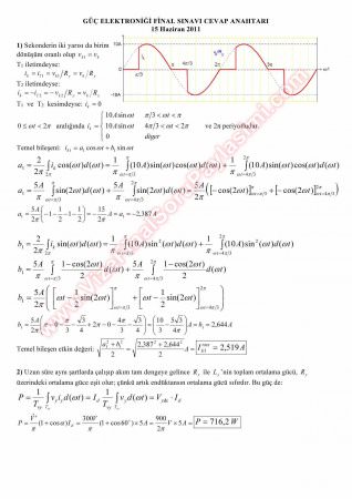 Güç Elektroniği Final Soruları Ve Çözümleri -2011
