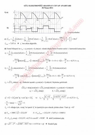 Güç Elektroniği Vize Soruları Ve Cevapları -2011