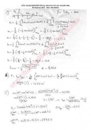 Güç Elektroniği Final Soruları Ve Çözümleri -2013