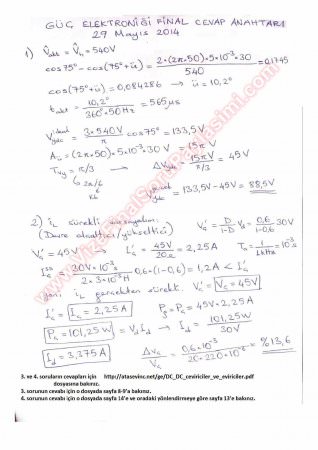 Güç Elektroniği Final Soruları Ve Çözümleri -2014