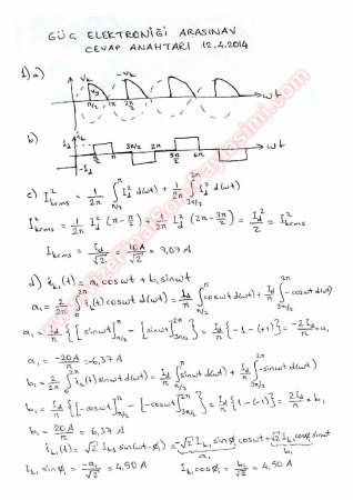 Güç Elektroniği Vize Soruları Ve Çözümleri -2014