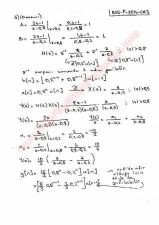 Sinyaller Ve Sistemler Final Soruları Ve Çözümleri Bahar - 2014