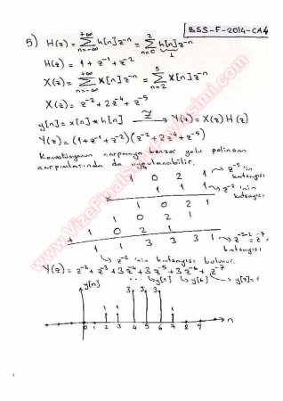 Sinyaller Ve Sistemler Final Soruları Ve Çözümleri Bahar - 2014