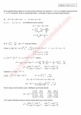 Sistem Modelleme Ve Otomatik Kontrol Final Soruları Ve Çözümleri - 2015