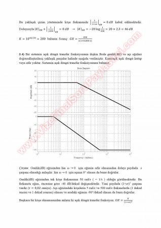 Sistem Modelleme Ve Otomatik Kontrol Çalışma Soruları