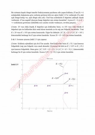 Sistem Modelleme Ve Otomatik Kontrol Çalışma Soruları