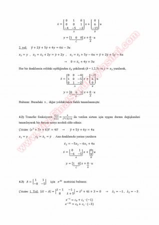 Sistem Modelleme Ve Otomatik Kontrol Çalışma Soruları