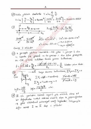 Fizik -2 Vize Soruları ve Çözümleri - Cumhuriyet