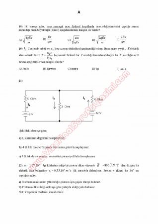 Fizik -2 Final Soruları ve Çözümleri - Cumhuriyet
