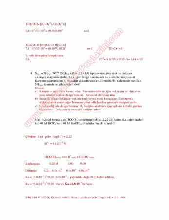 Genel Kimya-2 Vize Soruları ve Çözümleri - Cumhuriyet
